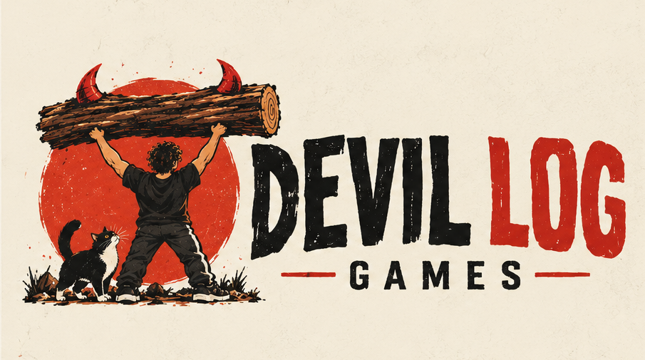Devil Log Games — illustrated logo